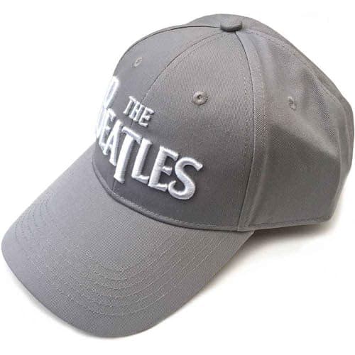 Image of The Beatles Baseball Cap Classic Drop T Band Logo Official Grey One Size