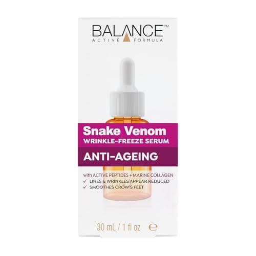 Image of Balance Active Formula Wrinkle Filler, Anti-Ageing Serum, 30 ml Snake Venom Face Serum with Peptides & Marine Collagen