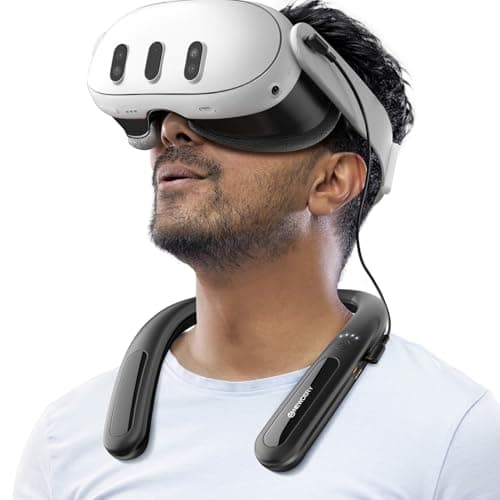 Image of NEWDERY Battery Pack for Oculus Quest 2, 10000mAh Hanging Neck Power Bank for Extra 3-5H Playtime, PD Fast Charger for Meta Quest 3/2 / 1 / Pro, Pico 4/4 Pro, HTC Vive, PSVR 2