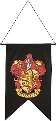 Image of Rubie's Official Harry Potter Gryffindor House Wall Banner Flag Fancy Dress Accessory Decoration Halloween