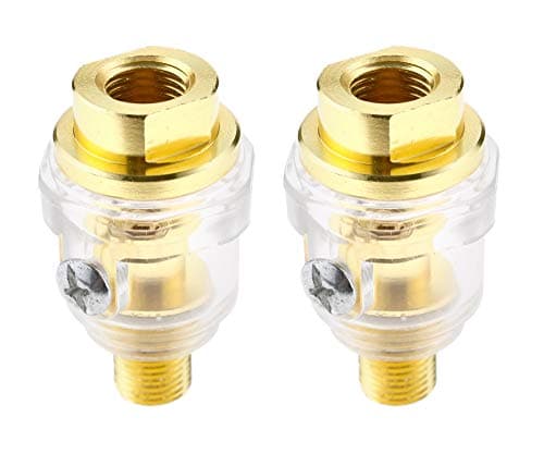 Image of The Lord of the Tools 2X Mini Oiler Lubricator, 1/4" BSP Brass in-Line Oiler Air Lubricator for Air Compressor Pipe Tool
