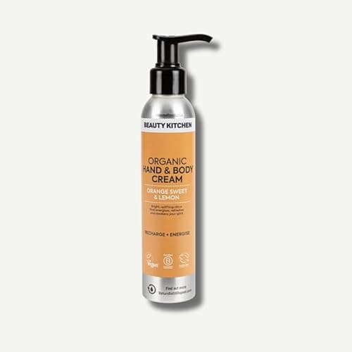 Image of Beauty Kitchen - Organic Hand and Body Cream - Orange Sweet and Lemon Essential Oils for Nourishing, Energising Daily Hydration - Vegan and Natural Skincare - 150ml