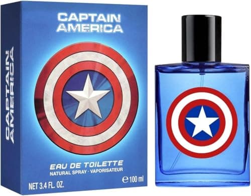 Image of Marvel Captain America Eau de Toilette Natural Perfume Spray, Vegan and Dermatologically tested EDT Spray for Teenager, 100ml