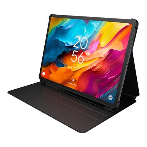 Image of TCL Tablet Case for NXTPAPER 14 – Slim PU Leather Flip Cover with 3 Adjustable Angles, Magnetic Stylus Holder & Auto Sleep/Wake Function – Black