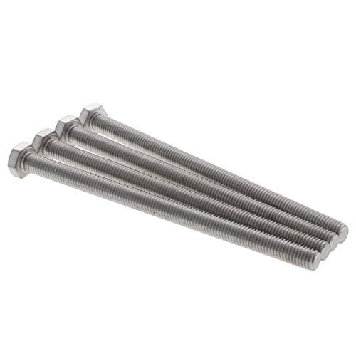 Image of MroMax M8 Hex Bolt M8-1.25 x 130mm UNC Hex Head Screw Bolts 304 Stainless Steel Fully Threaded Hex Tap Bolts 4pcs