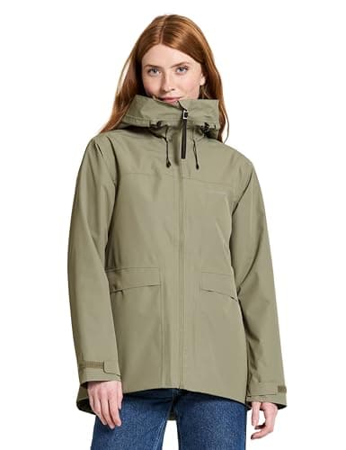 Image of Didriksons Vide Women's Waterproof Rain Jacket Lightweight Breathable - Green