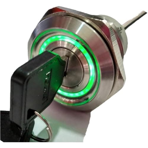Image of 30mm 2 or 3 Position Metal 3V 6V 12V 24V 220V Illumination Lock Rotary Switch Waterproof Stainless Steel Switch LAS1-AGQ3(Red blue double led,2 POSITIONS_RETURN_LED VOLTAGE 12V)