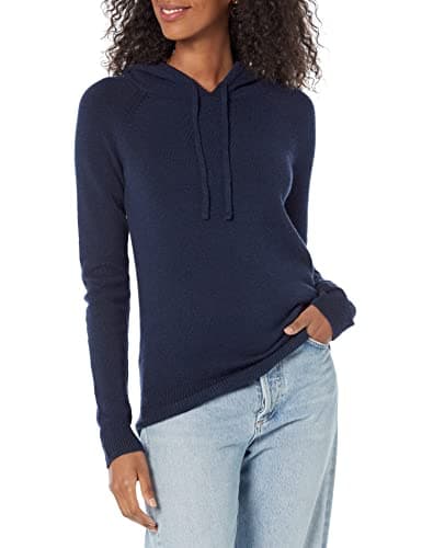 Image of Amazon Essentials Women's Soft Touch Hooded Pullover Jumper, Navy, XXL