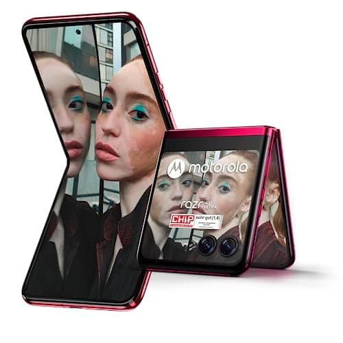 Image of Motorola razr 40 Ultra 5G 256GB Storage + 8GB RAM - 6.9"/3.6" FHD Display - Dual SIM (Nano SIM + eSIM) SIM-Free Unlocked Android 13 Flip Phone (Viva Magenta)