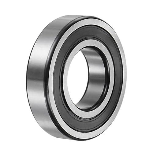 Image of sourcing map 6207-2RS Deep Groove Ball Bearing,35 x 72 x 17mm C3 Double Rubber Sealed Chrome Steel Bearings,Black