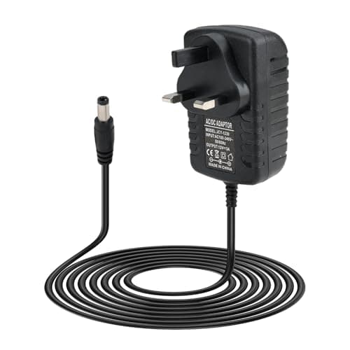 Image of 12V 3A Power Adapter, AC 100-240V to DC 12V Power Supply UK Plug, Compatible with LED Strip Lights, CCTV Cameras, ADSL Cats, and More, 5.5mm x 2.1mm Jack, Wall Charger for Home and Office Use