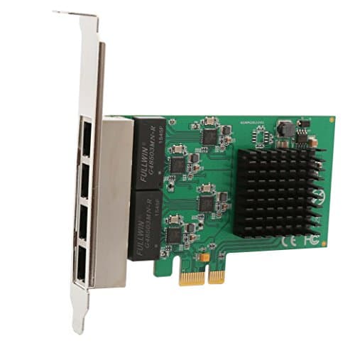Image of IOCrest Syba 4 Port (Quad) Gigabit Ethernet PCI Express 2.1 PCI-E x1 Network Adapter Card (NIC) 10/100/1000 Mbps Card with Realtek RTL 8111 Chipset