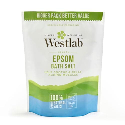 Image of Westlab - Reviving Epsom Salt - 5kg Resealable Pouch - 100% Natural, Pure & Unscented Mineral Salts - Supports Sleep and Relieves Aching Muscles