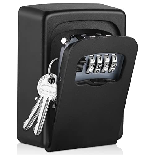 Image of CDC DIGI 4-Digit Combination LockBox, Wall Mounted-Key Lock Box Police Approved Key Safe Box Outdoor, Key Safe Outside Waterproof and Security Key Cabinet for Home Garage Office School