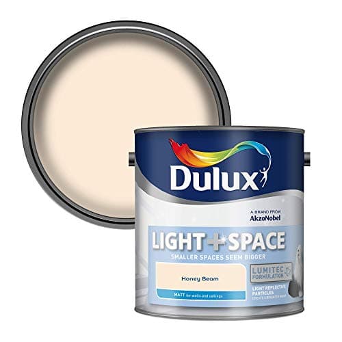 Image of Dulux Light & Space Matt Emulsion Paint For Walls And Ceilings - Honey Beam 2.5 Litres