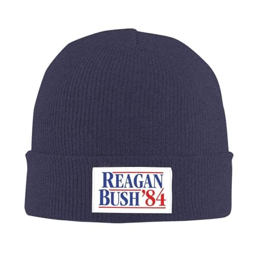 Image of Beanie Knit Hats Reagan 84 Beanies Hats Insulated Watch Caps Beanie Unisex Classics Basic Beanies for Family Christmas Thanksgiving