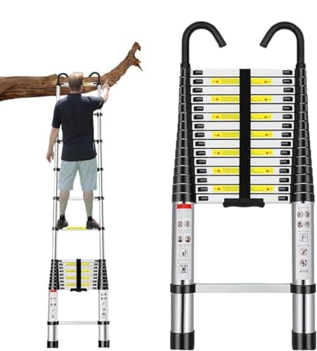 Image of 6-Meter Telescoping Ladder – Safe Non-Slip Aluminum Ladder, Multi-Purpose, 20-Foot Extendable, 330 lbs Capacity