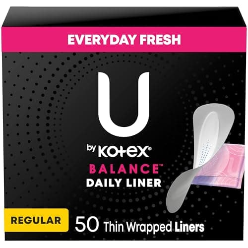 Image of U by Kotex Barely There Liners, Light Absorbency, Regular, Fragrance-Free, 50 Count
