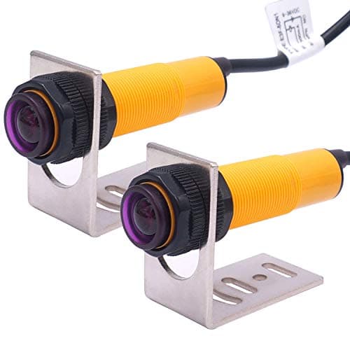 Image of Taiss/ 1 Pair Photoelectric Sensor M18 Infrared Ray Through-Beam Reflection Optical Photoelectric Switch Sensor NPN NO 6-36VDC Proximity Switch Inductive Distance 5M with mounting Bracket E3F-5DN1-2Z
