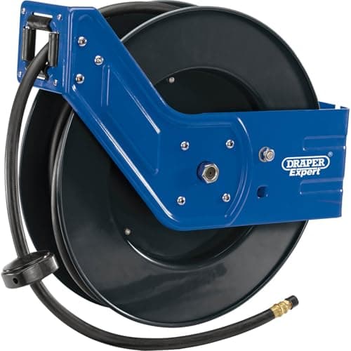 Image of Draper RAH15 Retractable Air Hose Reel, Blue, 15 m