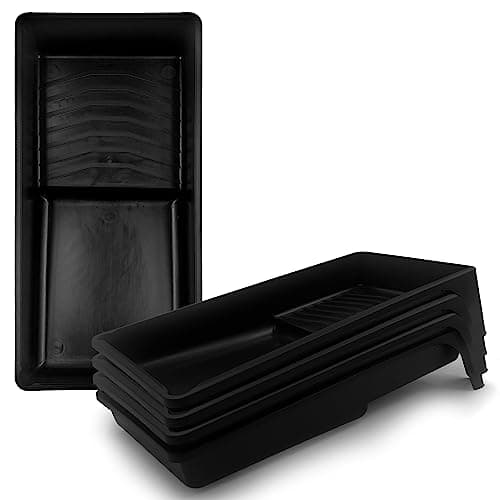 Image of 4 Inch Paint Tray (Pack of 5) – Painting Tray with Textured Anti-Skid Grip, Compatible with 4 inch Mini Paint Rollers Types of Paint, Varnish, Lacquer and Wood Treatments