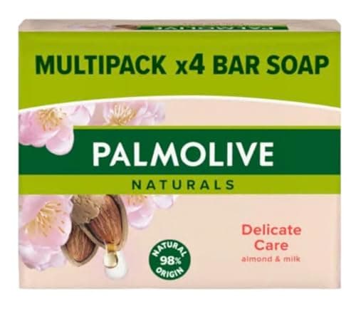 Image of Luxury Almond Milk Soap Bar - Naturals Delicate Care for Sensitive Skin - Vegan, Moisturizing, Nourishing and Gentle Body, Hand and Face Cleansing 4x90g Bars