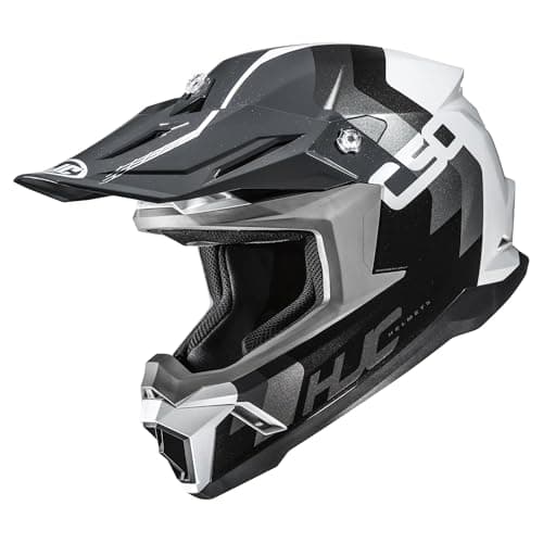 Image of HJC C50 Primal Motocross Helmet Off Road ATV Motorcross Crash Road Legal Black (S)