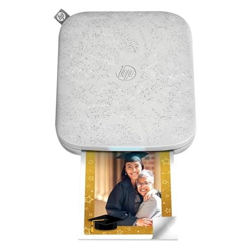 Image of HP Sprocket 3x4 (8.9x10.8 cm) Portable Photo Printer, Instant Print Pictures and Scrapbook with Zink Sticky-Backed Paper from your iOS & Android Device, For Home Use or On the Go, White
