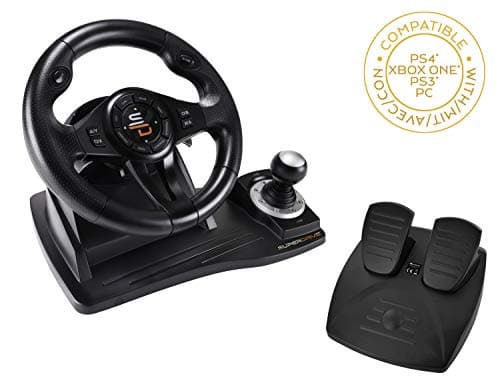 Image of Superdrive - Racing steering wheel GS500 with gear lever, pedal and vibrations for PS4, Xbox One, PC, PS3