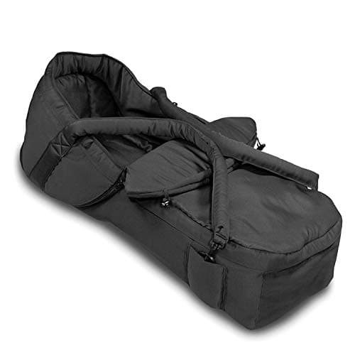 Image of hauck 2-in-1 Carrycot, Black – Baby Cot for Pushchairs and Prams 75 x 35 x 20 cm – Semi-Rigid Carry Cot Convertible into Footmuff – with 5-Point Belt Slots – Portable