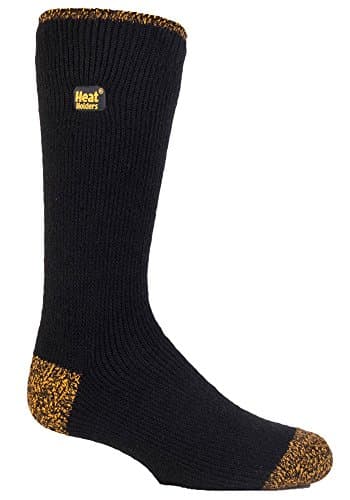 Image of HEAT HOLDERS Mens 1 Pair Workforce 2.3 TOG Reinforced Heel and Toe Work Wear Socks Black 6-11