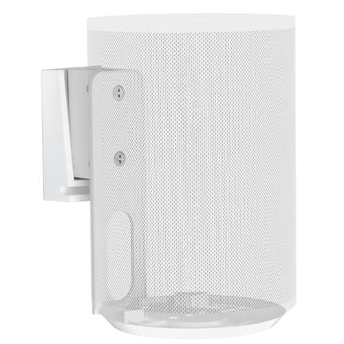 Image of PUTORSEN Wall Mount Bracket for Sonos Era 100,Tilt & Swivel Speaker Shelf Bracket for Best Audio Enjoyment,Cable Management,Hold up to 6.6lbs(Single Pack,White)