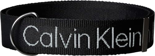 Image of Calvin KleinMen'sDouble D-Ring Webbing Belt 40Mm LV04D7120GBelts, BLACK, 95
