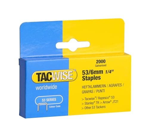 Image of Tacwise 0334 Type 53 / 6 mm Galvanised Staples, Pack of 2000