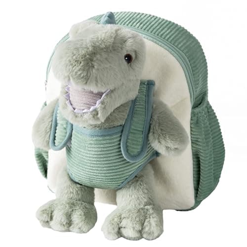 Image of Moonkie Hug & Go Toddler Backpack, Dinosaur Toys, Perfect for 1 2 3 Year Old Boy Gifts, Soft Plush Children's Backpacks, Kids Bag with Detachable Toy, School Bags with Adjustable Straps