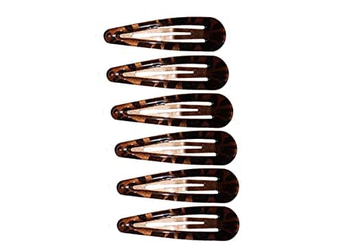 Image of 5cm Tort Brown Bendies Sleepies Snap Clips Hair Clips Slides School Colours for Women Girls by Glitz4Girlz