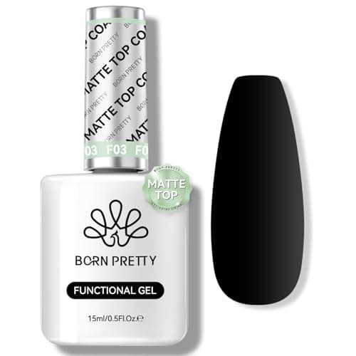Image of BORN PRETTY Matte Top Coat - 15ml Gel Nail Varnish, No Wipe Top Coat, Soak Off U V LED Gel Polish