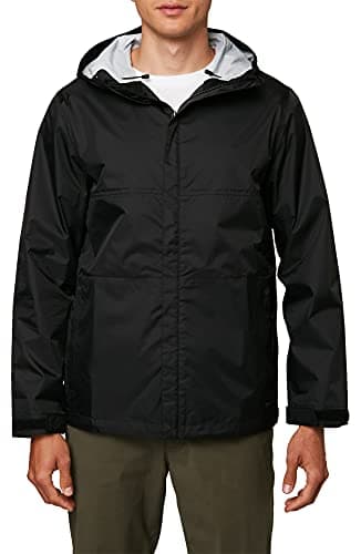 Image of O'Neill Men's Ripstop Water Resistant Windbreaker Rain Jacket, Black / Trvlr Extend, Medium