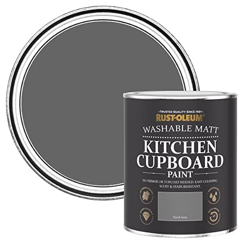 Image of Rust-Oleum Washable Kitchen Cabinet Paint in Grey with Matt Finish - Torch Grey 750 ml