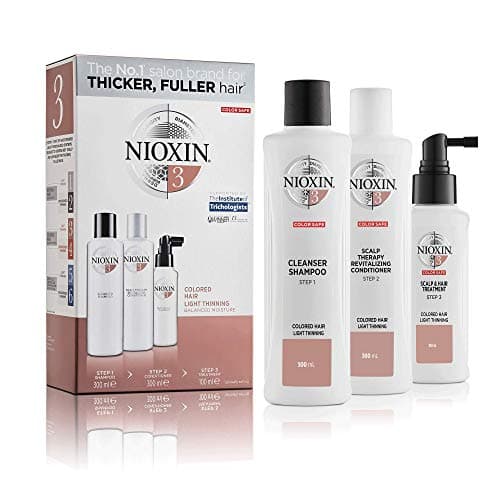 Image of Nioxin 3-Part System, System 3 Coloured Hair with Light Thinning, Hair Thickening Treatment, Scalp Therapy, Loyalty Kit
