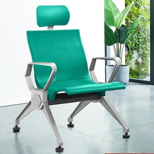 Image of ZeptiHOM Comfortable Reception Chairs for Waiting Rooms PU Armrest & Headrest Office Bench for Airports, Hospitals, Markets, Schools
