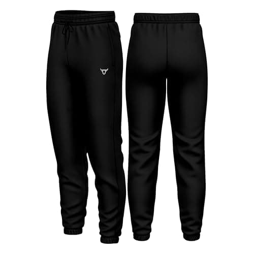 Image of TORO ACTIVA Men Lightweigt Cuffed Bottoms Jogging Trousers with Side Pockets Work Joggers Fit Sport Casual for Running Gym Training (UK, Alpha, XL, Regular, Regular, Black)