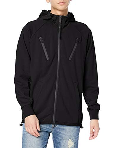 Image of Diesel "S-RUNNER GIACCA men's jacket with hood (as8, alpha, m, regular, regular, Black)
