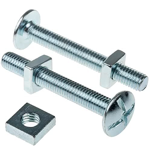 Image of Pack of 25 x M6 x 40mm Roofing Bolts + Square Nuts