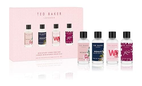 Image of Ted Baker Mini Perfume Gift Set for Her Miniature Fragrances: Woman, Woman Limited Edition, W, X2O Travel Friendly, Floral & Fruity Eau de Toilette Collection 4 x 0.5 fl oz/15ml