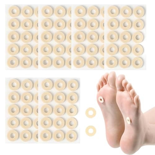 Image of 90 Pcs Corn Cushions, Soft Latex Foam Self Adhesive Callus Pads, Anti Friction Corn Pads Cushions Toe and Foot Protectors Reduce Foot and Heel Pain