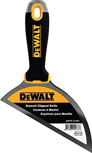 Image of DEWALT Clipped Putty Knife| Stainless Steel w/Black Nylon Handle | DXTT-2-201