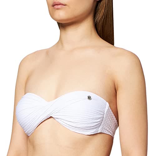 Image of Banana Moon Women's Boro Bikini Top, White (Blanc Romeo Jai10), B (Size: X-Large)