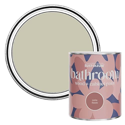Image of Rust-Oleum Grey Moisture Resistant Bathroom Wood and Cabinet Paint in Satin Finish - Half Light 750ml