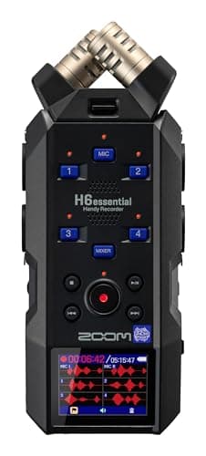 Image of ZOOM H6essential Handy Recorder – Portable 32-Bit Float Audio Recorder with 6-Track Recording – Ideal for Podcasts, Music, Film Sound – Black